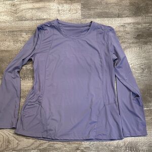 Women's 2XL Long Sleeve Purple Purple Top